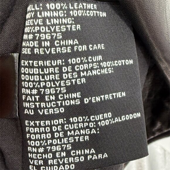 Michael Kors Black Lambskin Leather Moto Jacket S - Picture 8 of 11